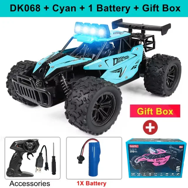 1:16 RC Drift Racing Car - High-Speed Off-Road Alloy Truck with LED Lights, 20KM/H, 2.4G Radio Control for Kids & Adults - Image 18