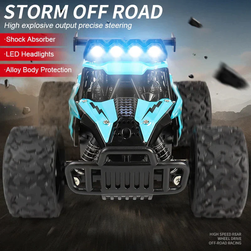1:16 RC Drift Racing Car - High-Speed Off-Road Alloy Truck with LED Lights, 20KM/H, 2.4G Radio Control for Kids & Adults - Image 2
