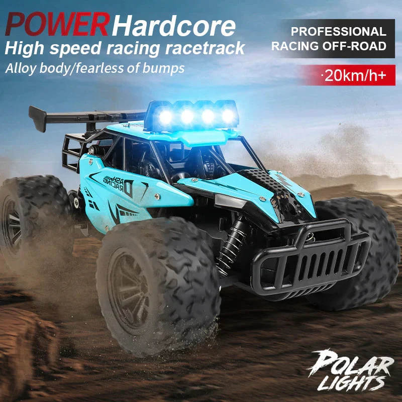 1:16 RC Drift Racing Car - High-Speed Off-Road Alloy Truck with LED Lights, 20KM/H, 2.4G Radio Control for Kids & Adults - Image 3
