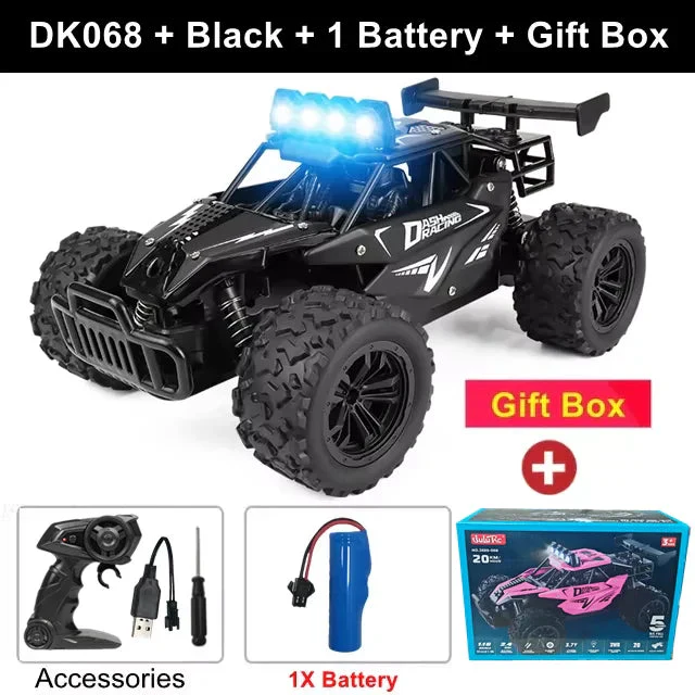 1:16 RC Drift Racing Car - High-Speed Off-Road Alloy Truck with LED Lights, 20KM/H, 2.4G Radio Control for Kids & Adults - Image 7