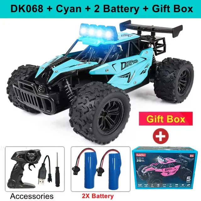 1:16 RC Drift Racing Car - High-Speed Off-Road Alloy Truck with LED Lights, 20KM/H, 2.4G Radio Control for Kids & Adults - Image 8