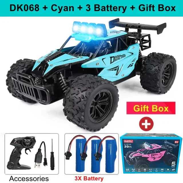 1:16 RC Drift Racing Car - High-Speed Off-Road Alloy Truck with LED Lights, 20KM/H, 2.4G Radio Control for Kids & Adults - Image 11