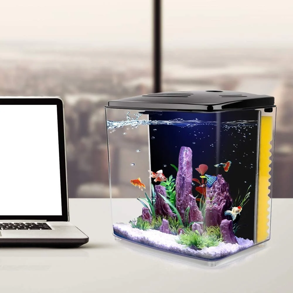 1.2 Gallon Betta Aquarium with LED Light and Filter Pump - Image 3