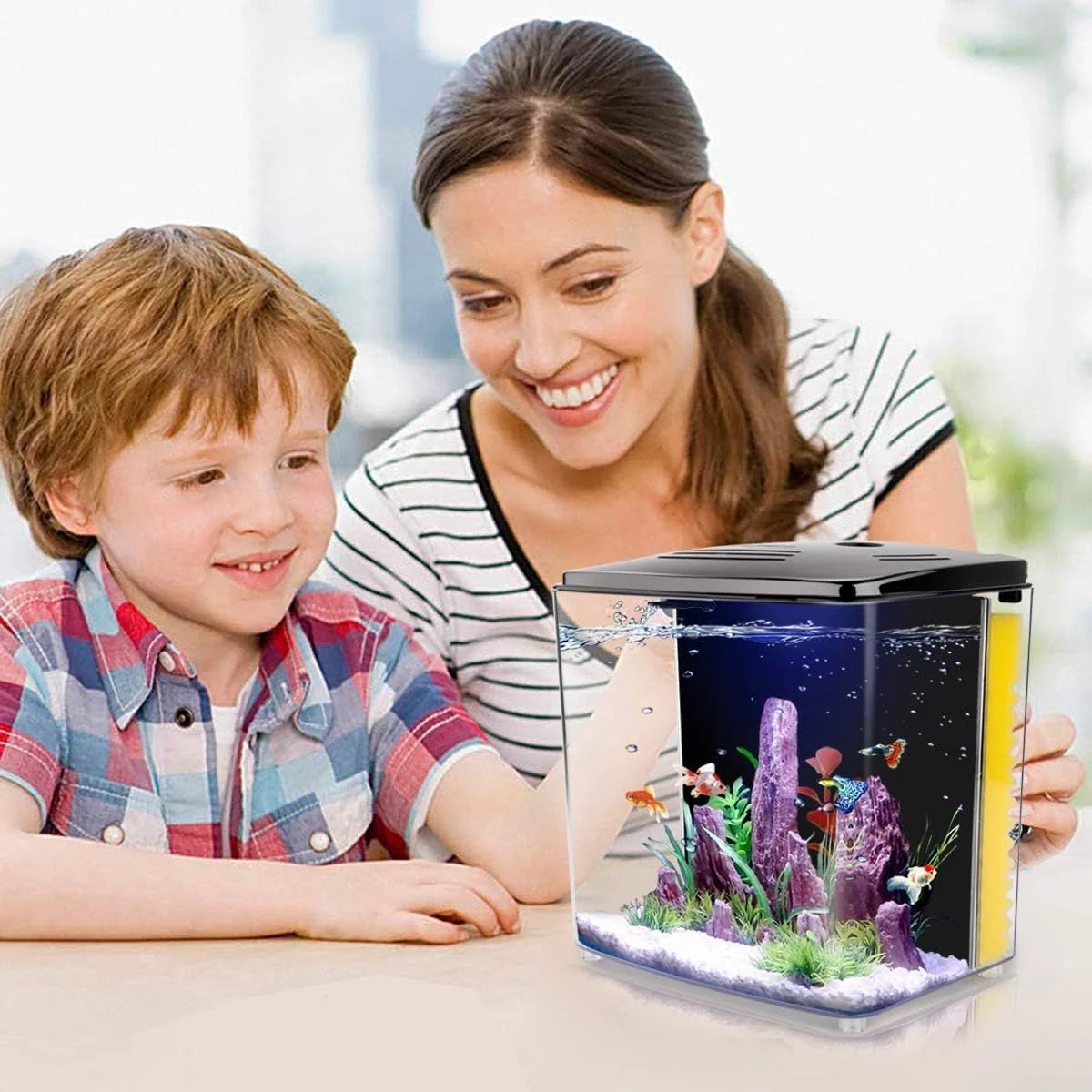 1.2 Gallon Betta Aquarium with LED Light and Filter Pump - Image 4