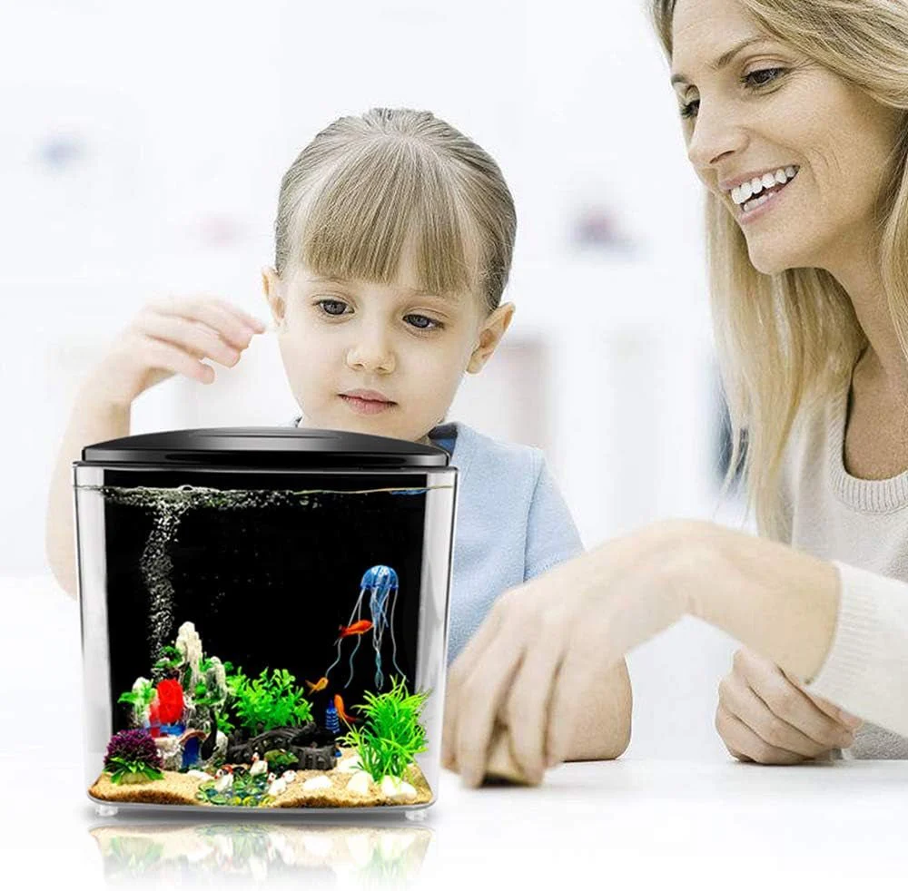 1.2 Gallon Betta Aquarium with LED Light and Filter Pump - Image 6