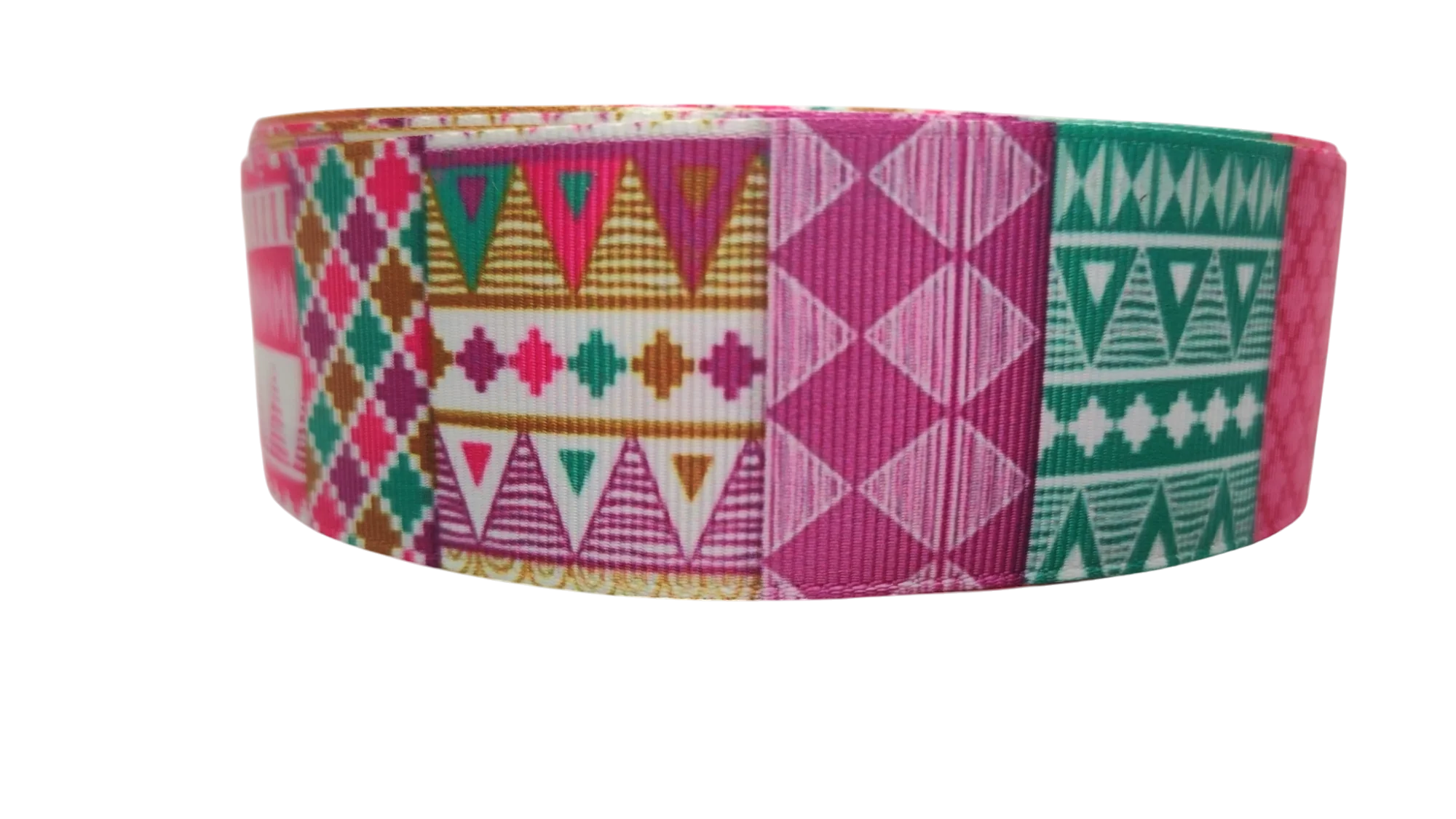 1.5" Wide Busy Body Tribal Patterns Nylon Dog Collar - Image 2