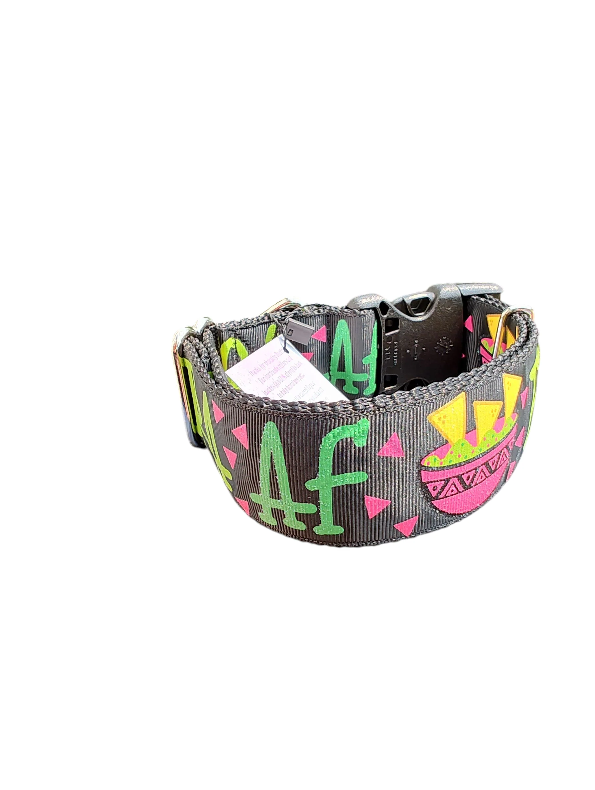 1.5" Wide Extra AF Chips & Guac Nylon Dog Collar - Image 3