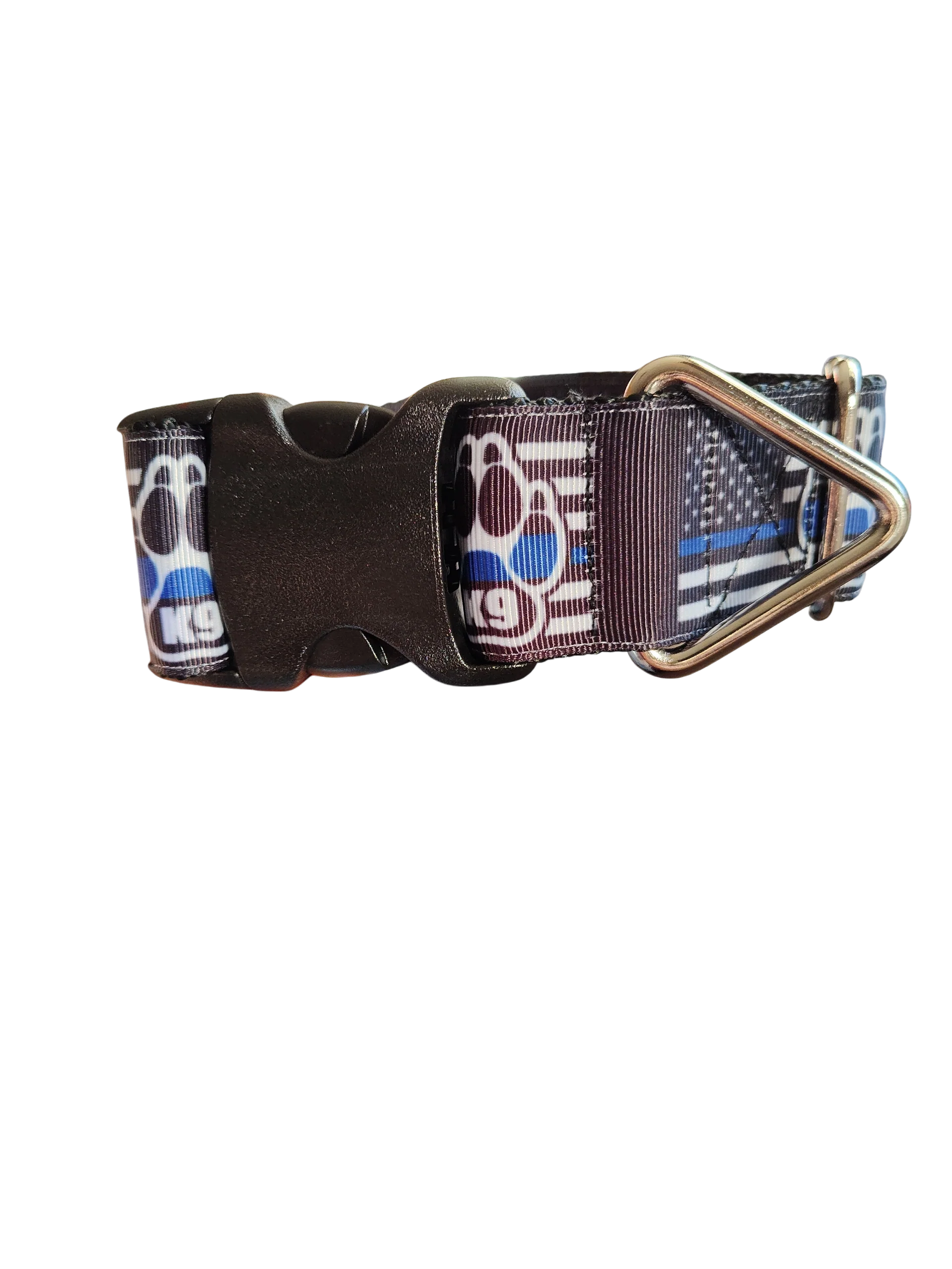 1.5" Wide K9 Police Dog Flag Nylon Dog Collar - Image 2