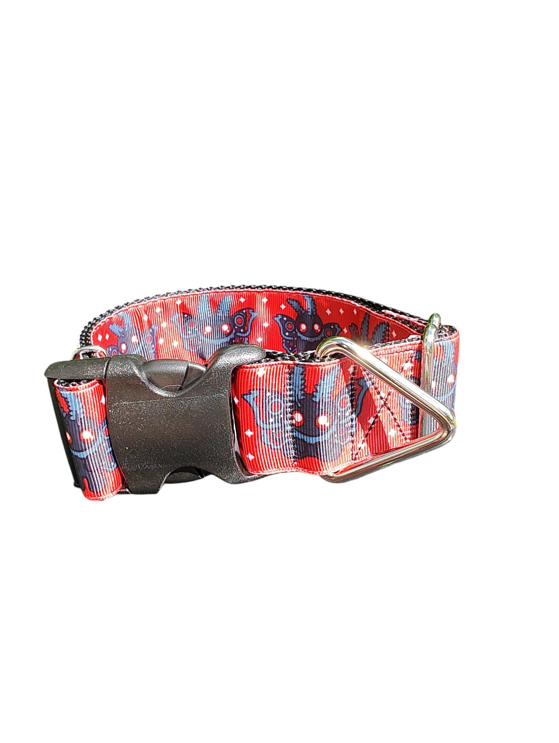 1.5" Wide Mothman Cryptid Nylon Dog Collar - Image 2