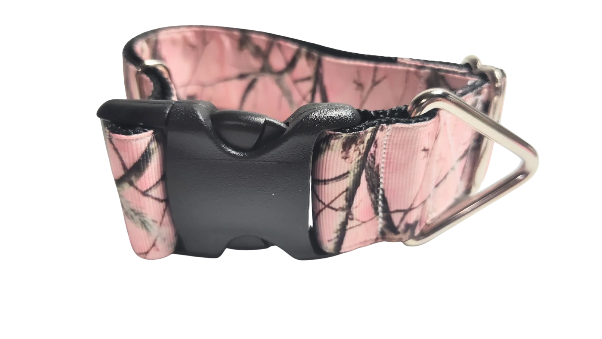 1.5" Wide Pink Camo Nylon Dog Collar - Image 2