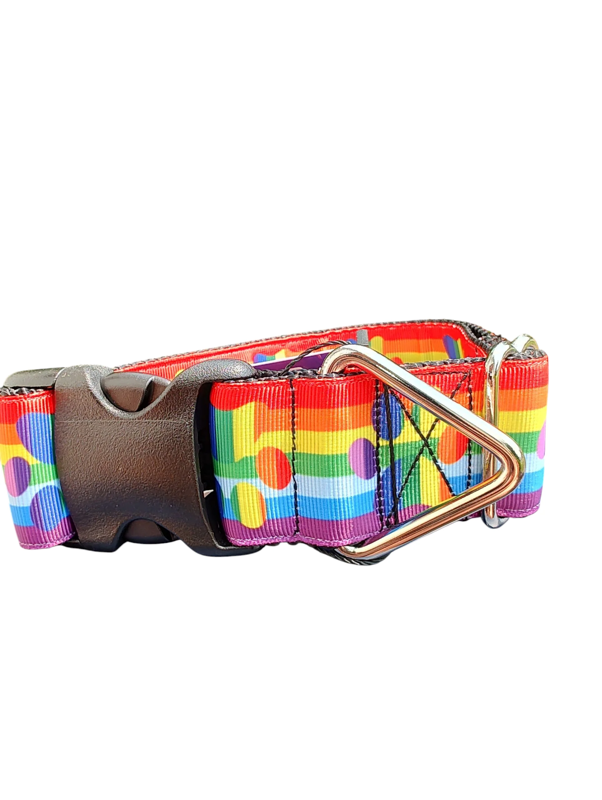 1.5" Wide Pride Paws Nylon Dog Collar - Image 2