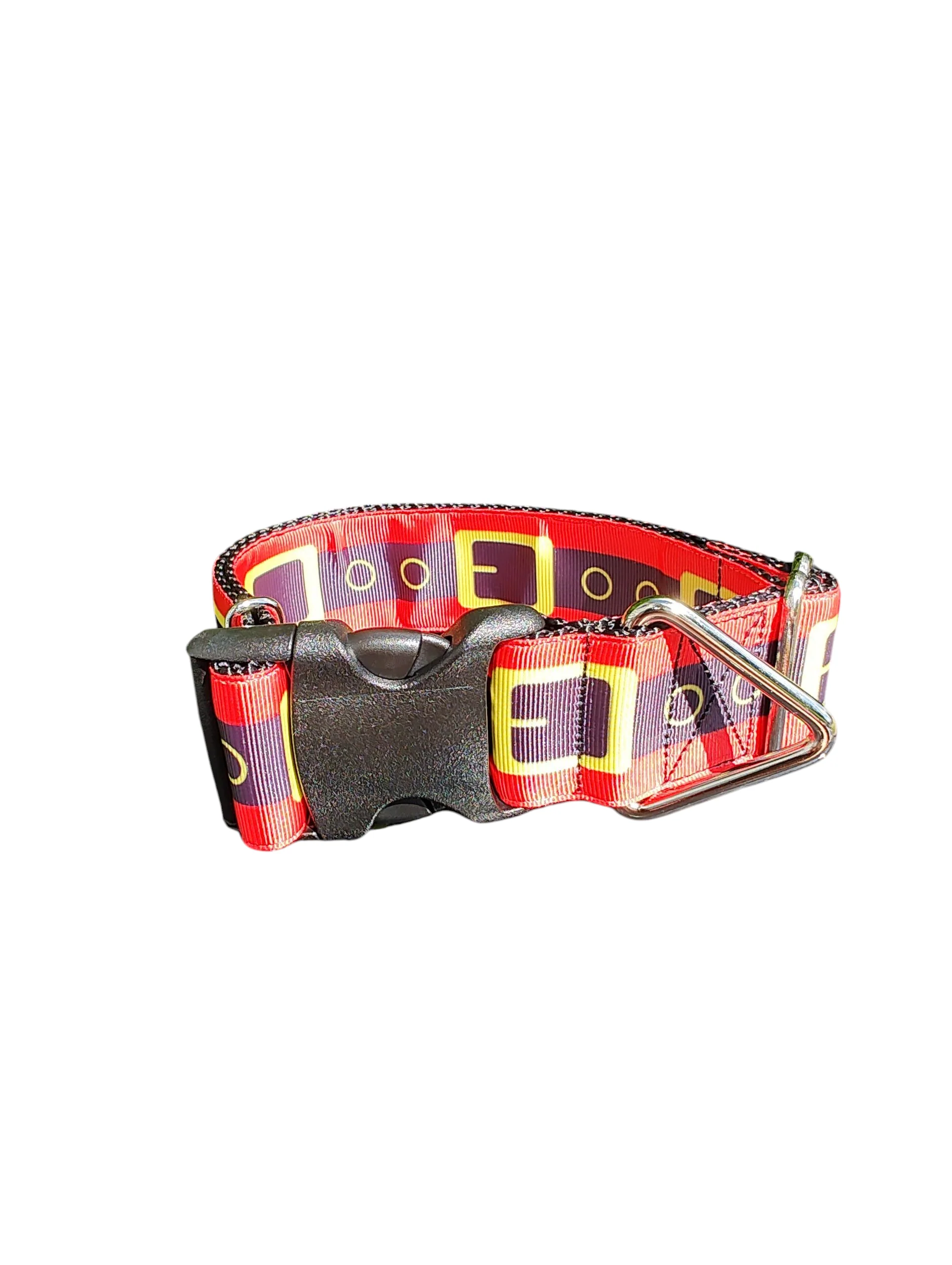 1.5" Wide Santa's Belt Nylon Dog Collar - Image 2