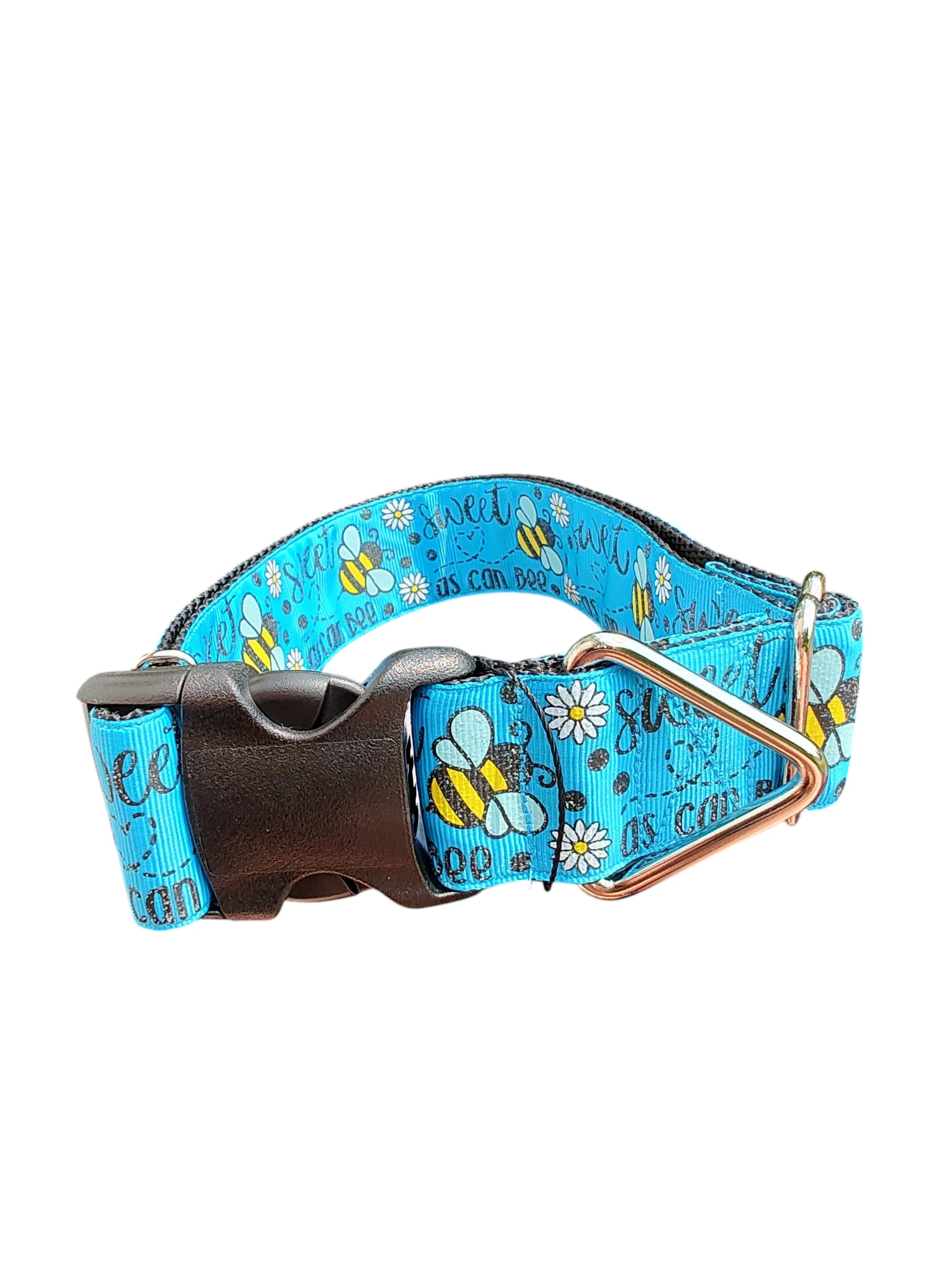 1.5" Wide Sweet As Can Bee Nylon Dog Collar - Image 2