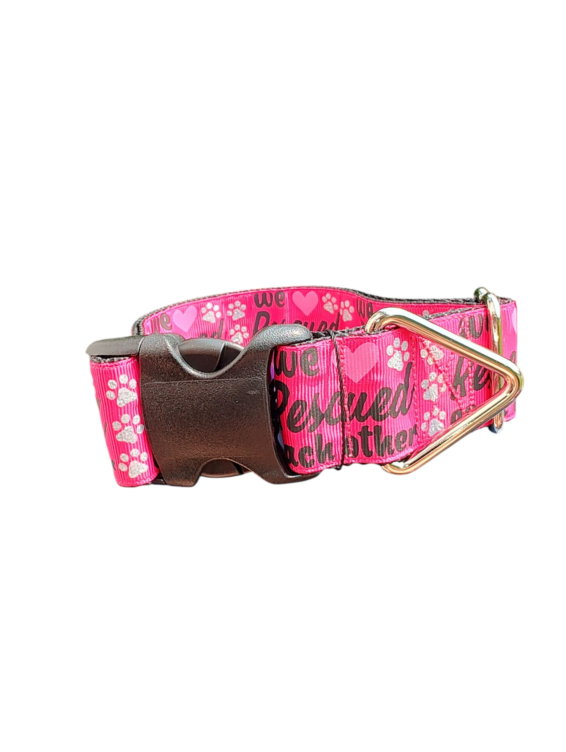 1.5" Wide We Rescued Each Other Nylon Dog Collar - Image 4