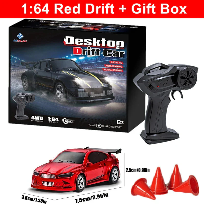 1/64 4WD High-Speed Drift RC Car – Mini Remote Control Racing Toy for Kids & Adults - Image 12
