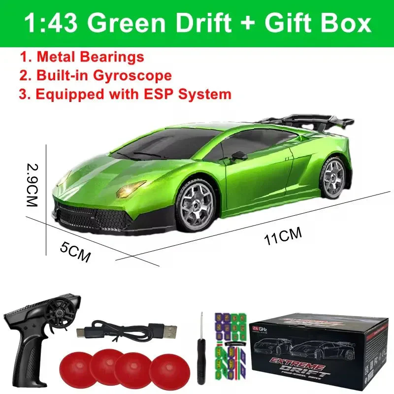 1/64 4WD High-Speed Drift RC Car – Mini Remote Control Racing Toy for Kids & Adults - Image 14