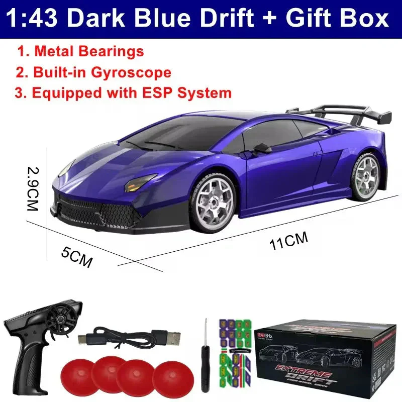 1/64 4WD High-Speed Drift RC Car – Mini Remote Control Racing Toy for Kids & Adults - Image 7