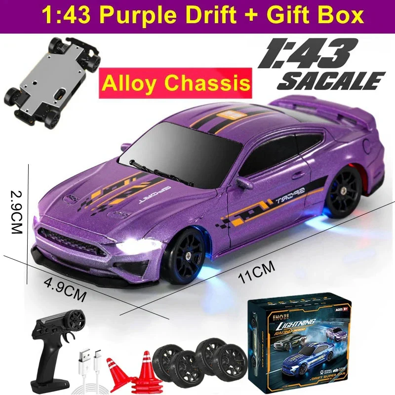 1/64 4WD High-Speed Drift RC Car – Mini Remote Control Racing Toy for Kids & Adults - Image 8