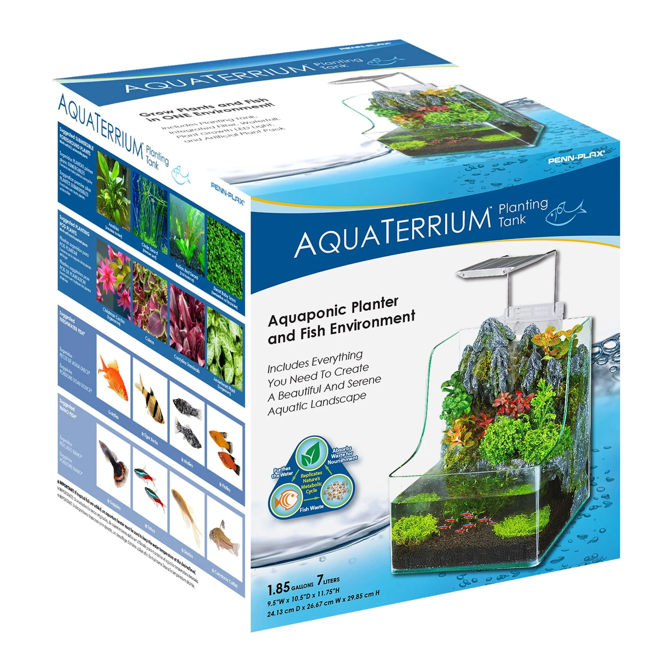 1.85 Gallons Glass Aquarium for Live Plants and Fish - Image 2