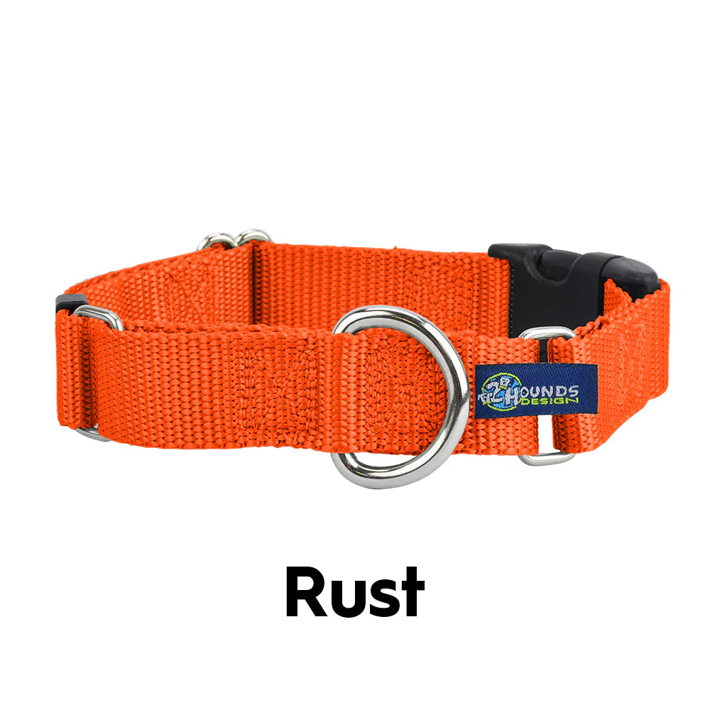1″ Rust Nylon Dog Collar - Image 3