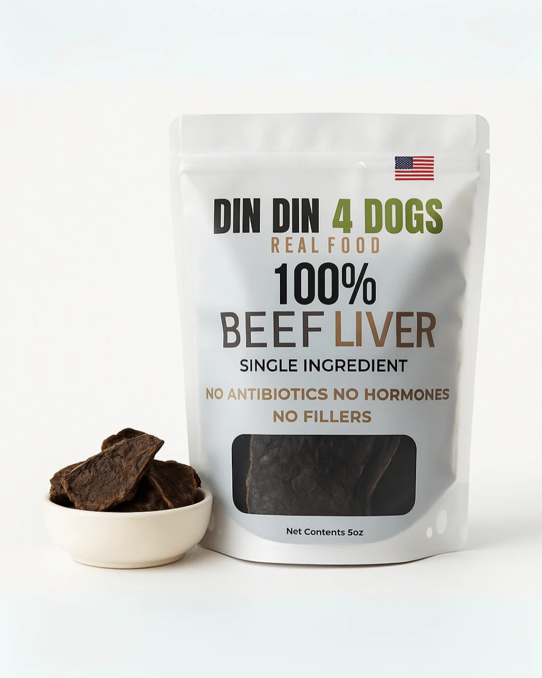 100% Beef Liver Dog Treats, 5 Ounce Bag, Single Ingredient, High Protein - Image 6