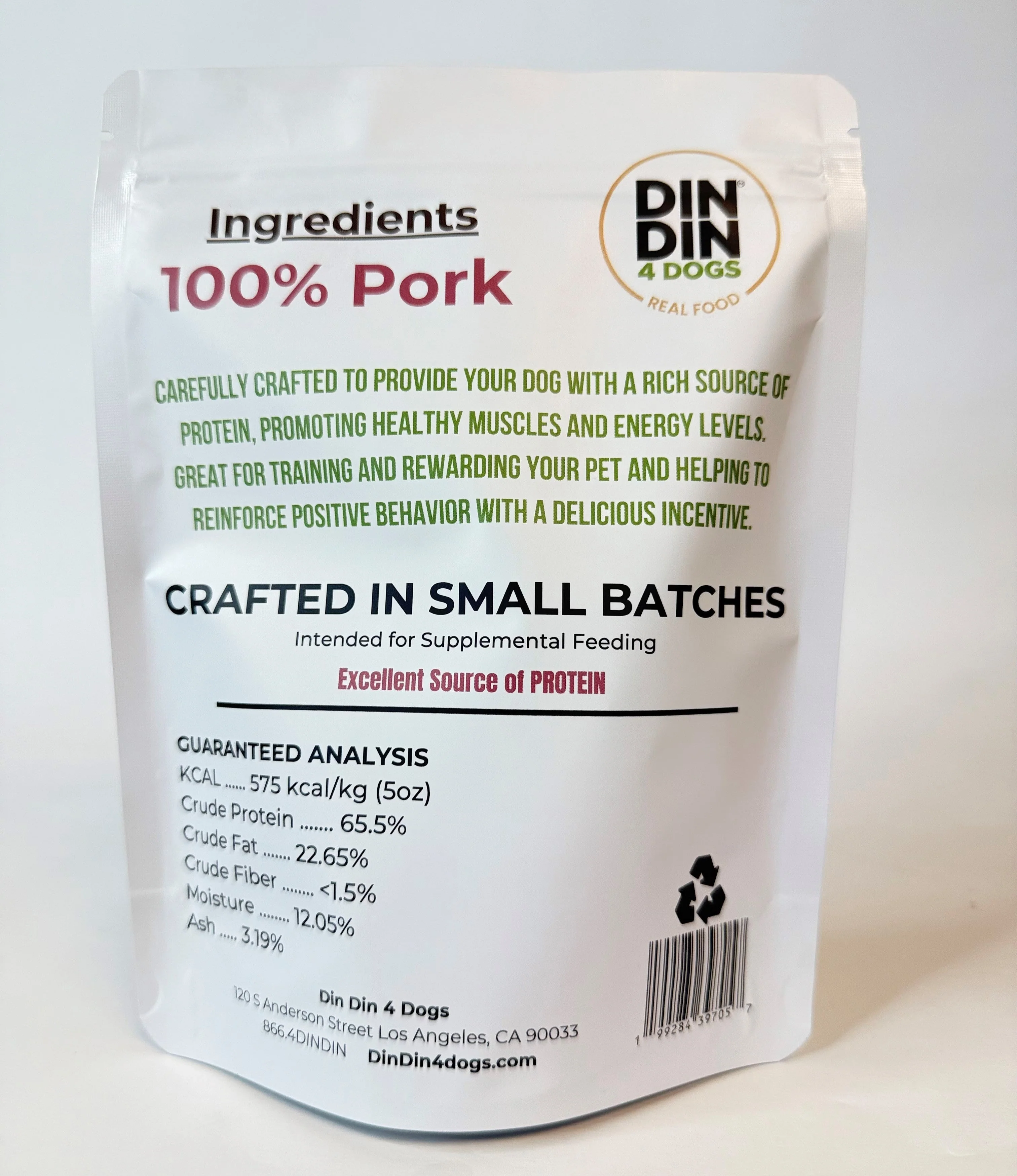 100% Pork Dog Treats, 5 Ounce Bag, Single Ingredient, High Protein - Image 3