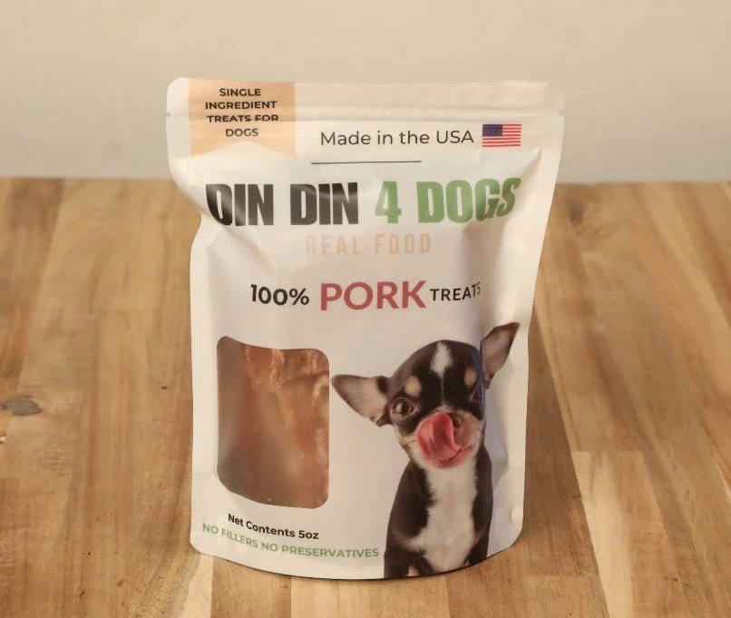 100% Pork Dog Treats, 5 Ounce Bag, Single Ingredient, High Protein - Image 4