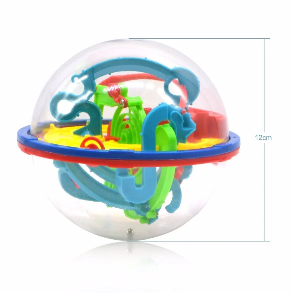 100 Step 3D puzzle Ball Magic Intellect Ball Labyrinth Sphere Globe Toys Challenging Barriers Game Brain Tester Balance Training - Image 4