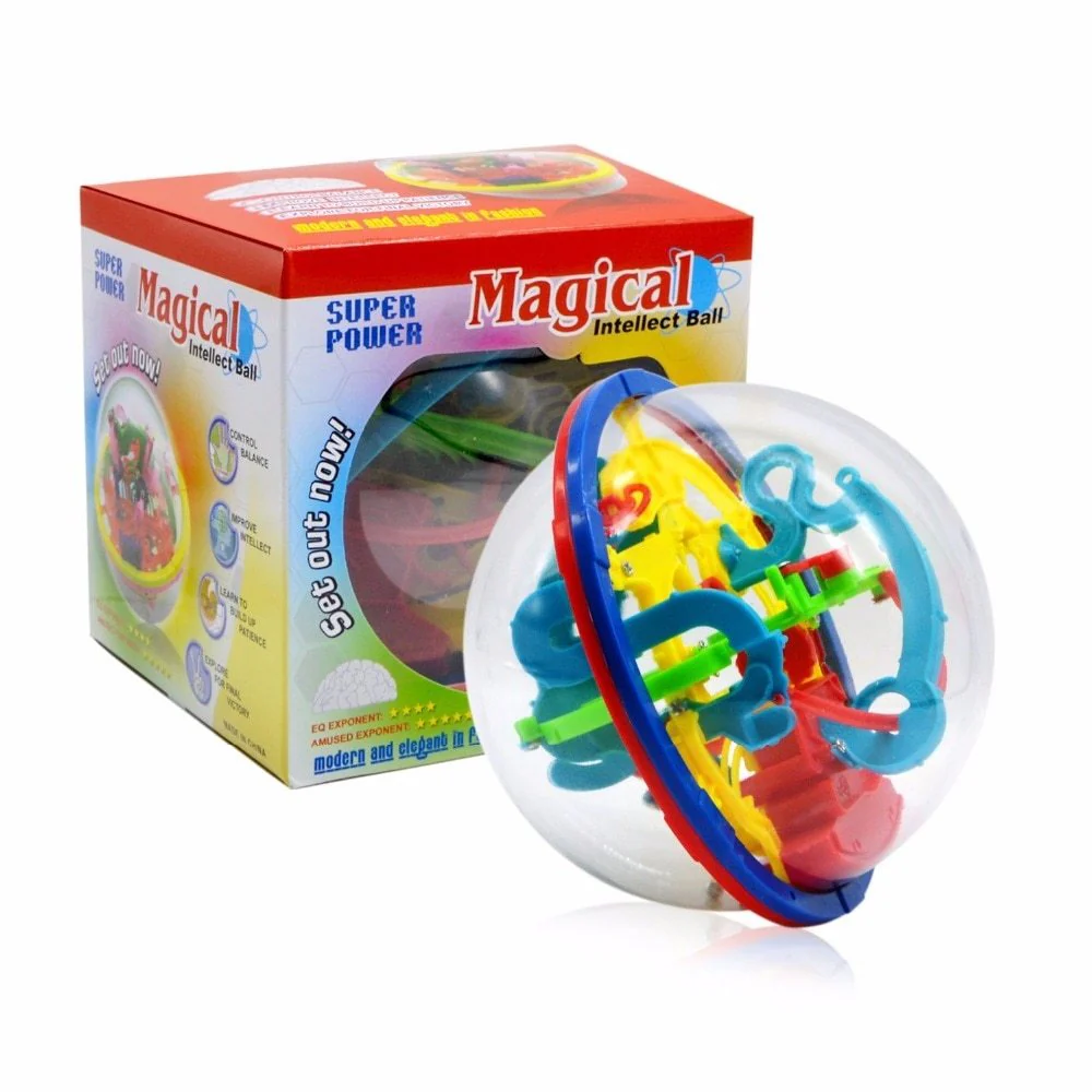 100 Step 3D puzzle Ball Magic Intellect Ball Labyrinth Sphere Globe Toys Challenging Barriers Game Brain Tester Balance Training - Image 7
