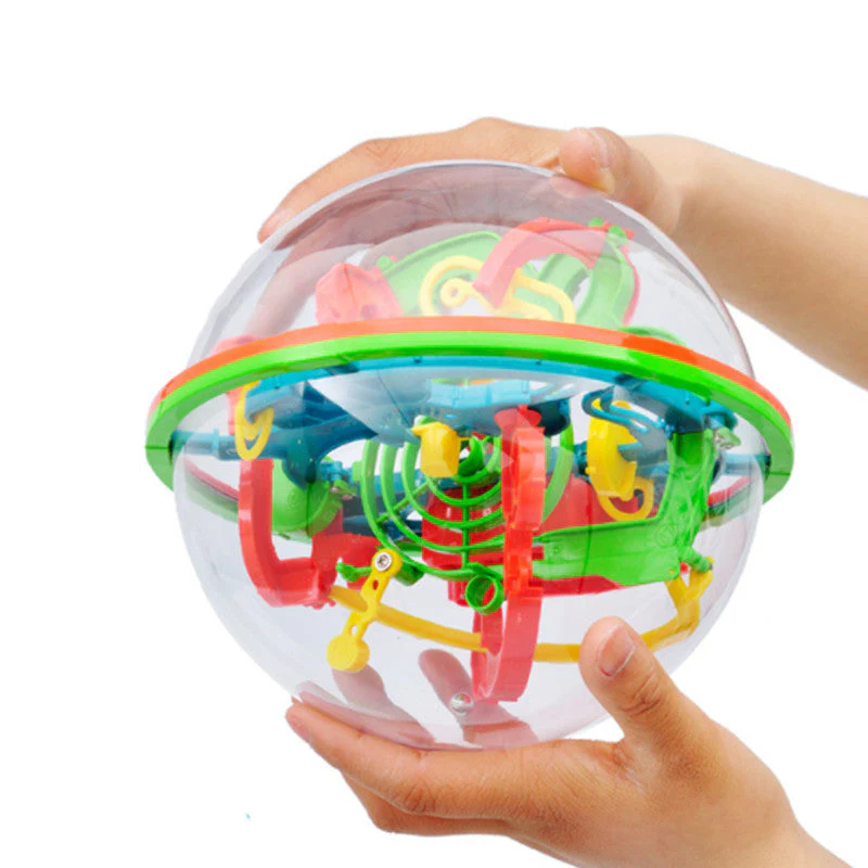 100 Step 3D puzzle Ball Magic Intellect Ball Labyrinth Sphere Globe Toys Challenging Barriers Game Brain Tester Balance Training - Image 8
