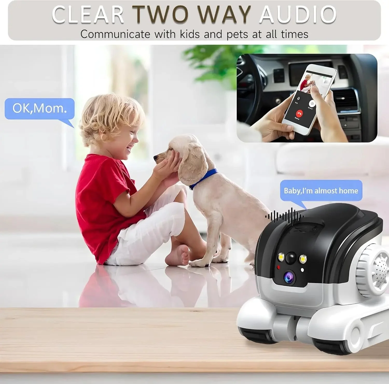 1080P Smart Pet Camera WiFi Robot 2-Way Audio Night Vision Motion Tracking(2026) - Image 5