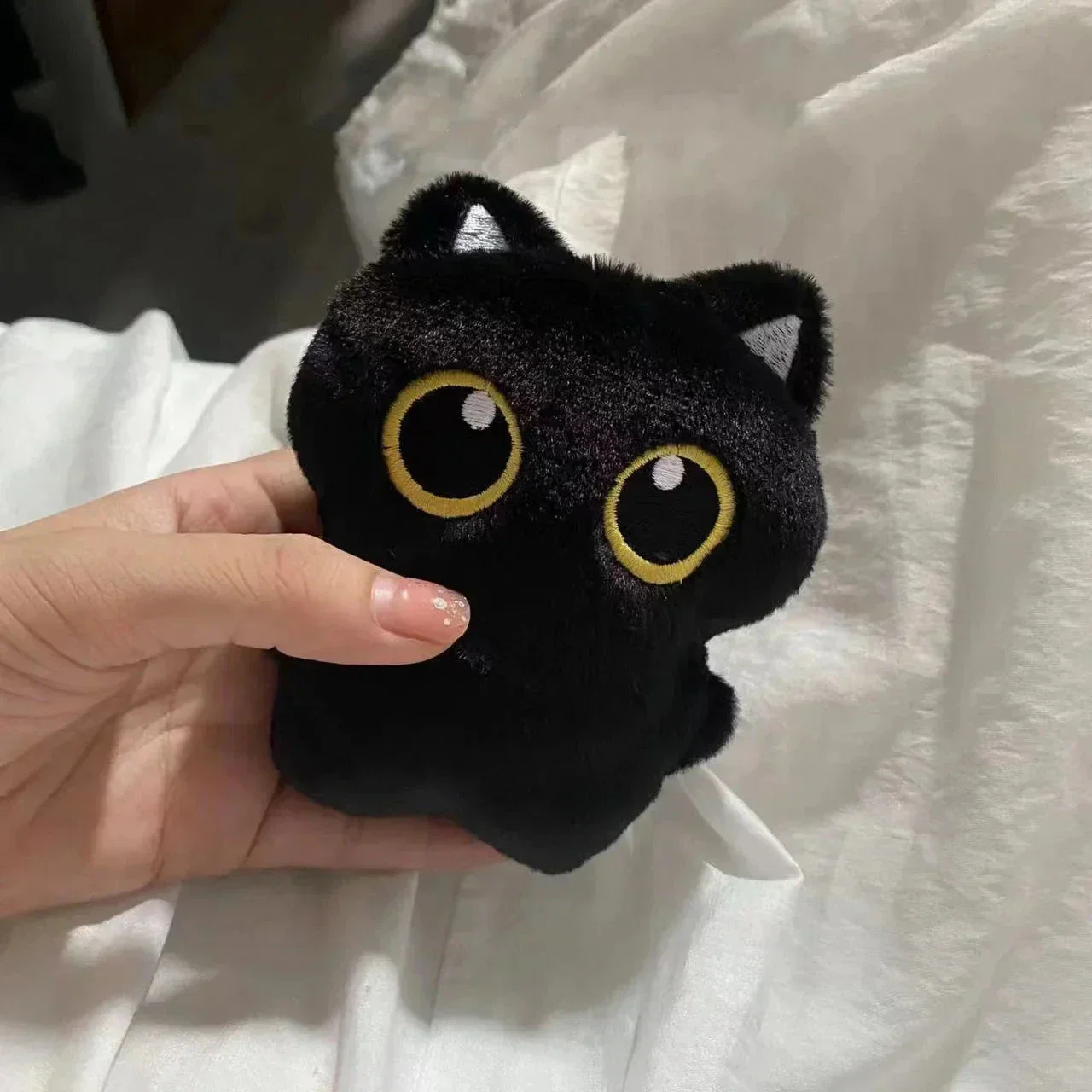 10cm Cute Black Cat Plush Toy – Small Stuffed Doll Pendant Gift - Image 6