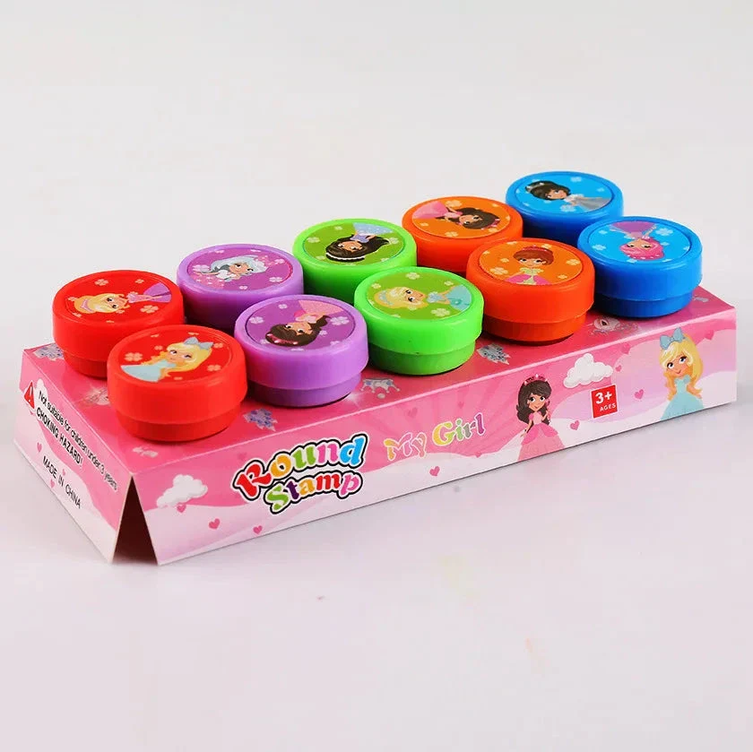 10pcs Assorted Self-Inking Stamps for Kids - DIY Craft & Scrapbooking - Image 10