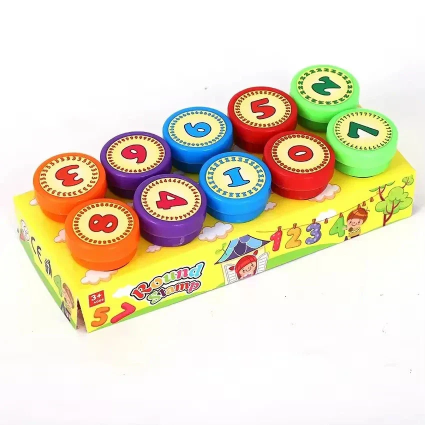 10pcs Assorted Self-Inking Stamps for Kids - DIY Craft & Scrapbooking - Image 14