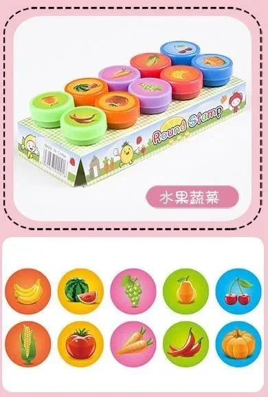 10pcs Assorted Self-Inking Stamps for Kids - DIY Craft & Scrapbooking - Image 16