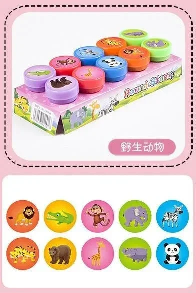 10pcs Assorted Self-Inking Stamps for Kids - DIY Craft & Scrapbooking - Image 17