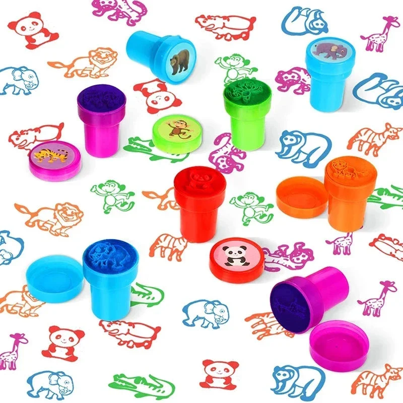 10pcs Assorted Self-Inking Stamps for Kids - DIY Craft & Scrapbooking - Image 3