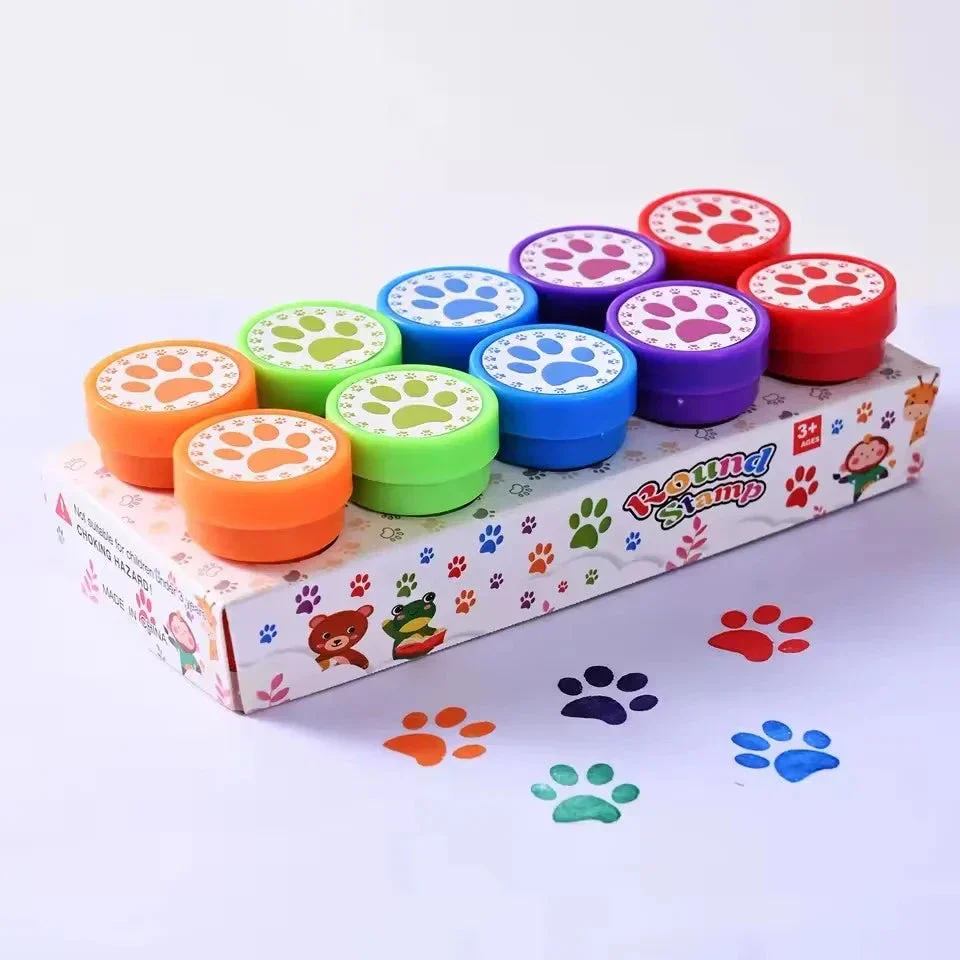 10pcs Assorted Self-Inking Stamps for Kids - DIY Craft & Scrapbooking - Image 7