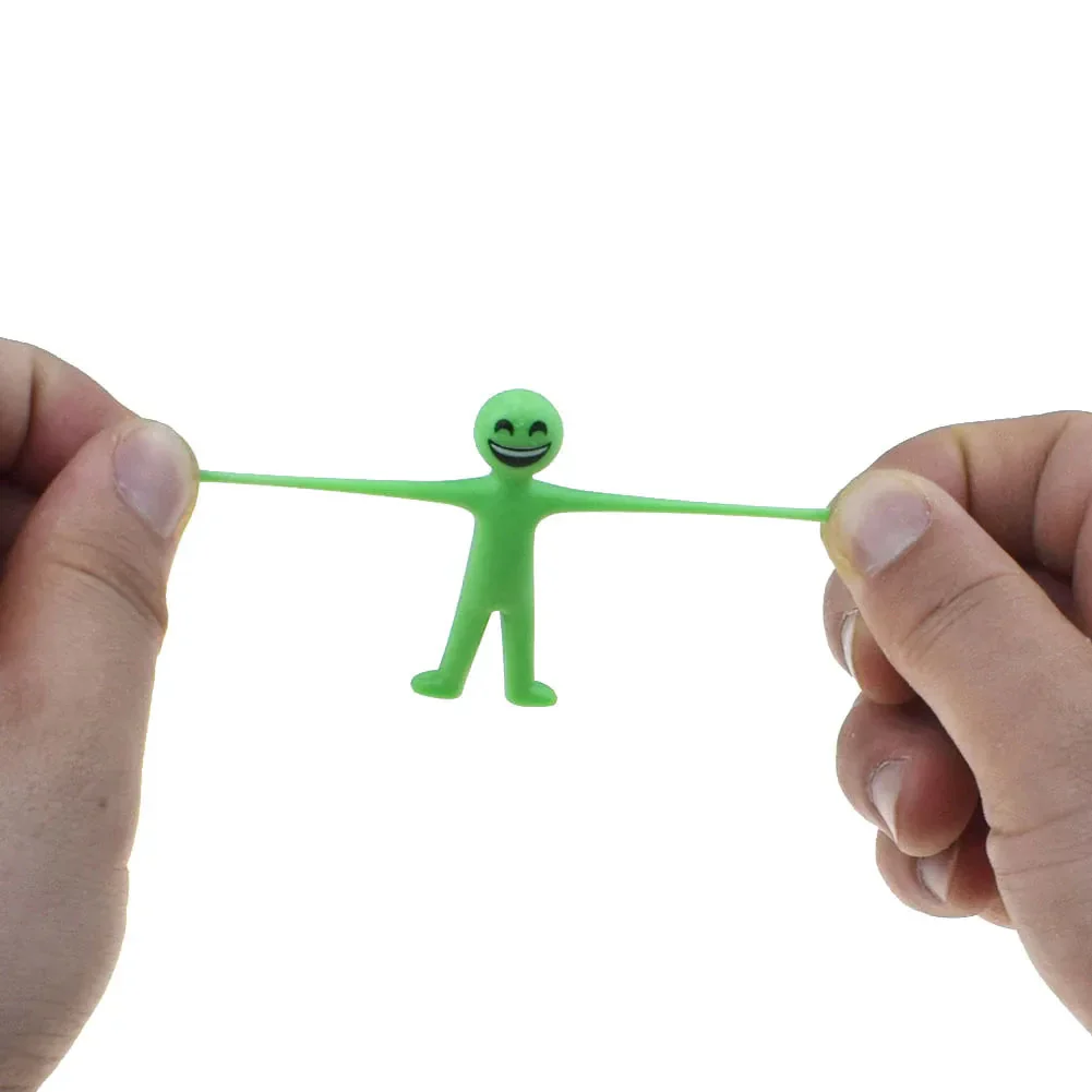 10Pcs Novelty Stretchy Stretch Toy Cute Colorful Yellow Stress Relief Stretchy Fidget Gifts TPR Soft Plastic Creative Doll Toy - Image 3