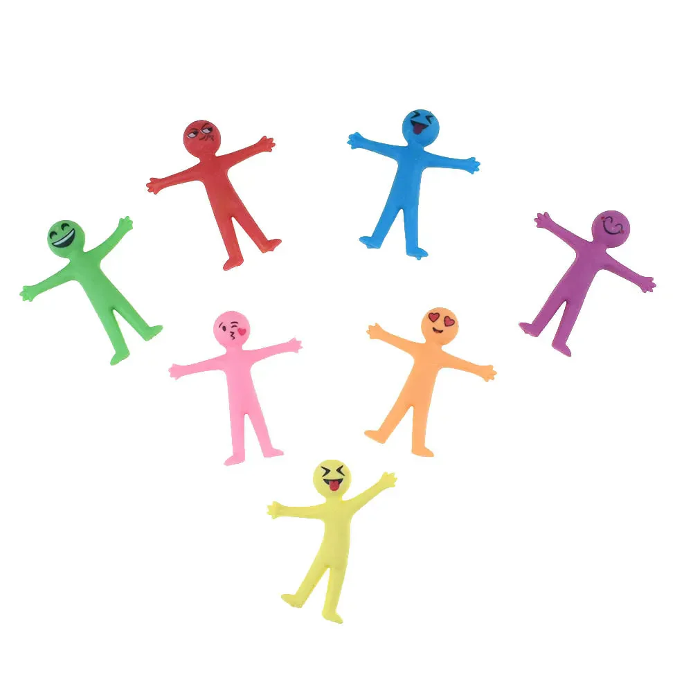 10Pcs Novelty Stretchy Stretch Toy Cute Colorful Yellow Stress Relief Stretchy Fidget Gifts TPR Soft Plastic Creative Doll Toy - Image 5