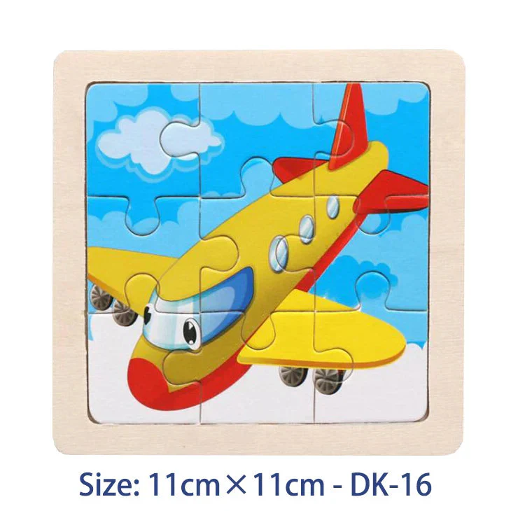 11cm/4.33in Kids Wooden Jigsaw Puzzle Games Cartoon Animal Vehicle Pattern Children Montessori Educational Toys - Image 15