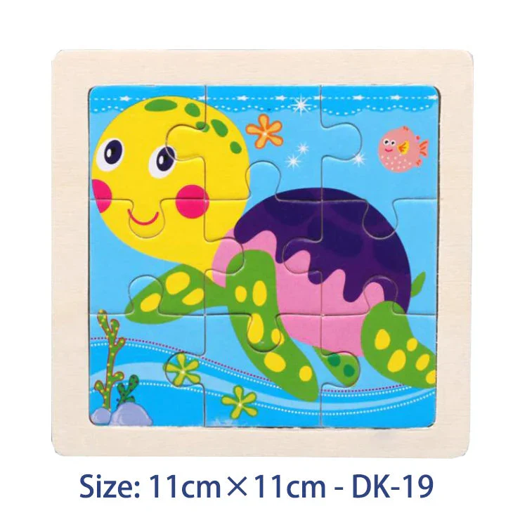 11cm/4.33in Kids Wooden Jigsaw Puzzle Games Cartoon Animal Vehicle Pattern Children Montessori Educational Toys - Image 16