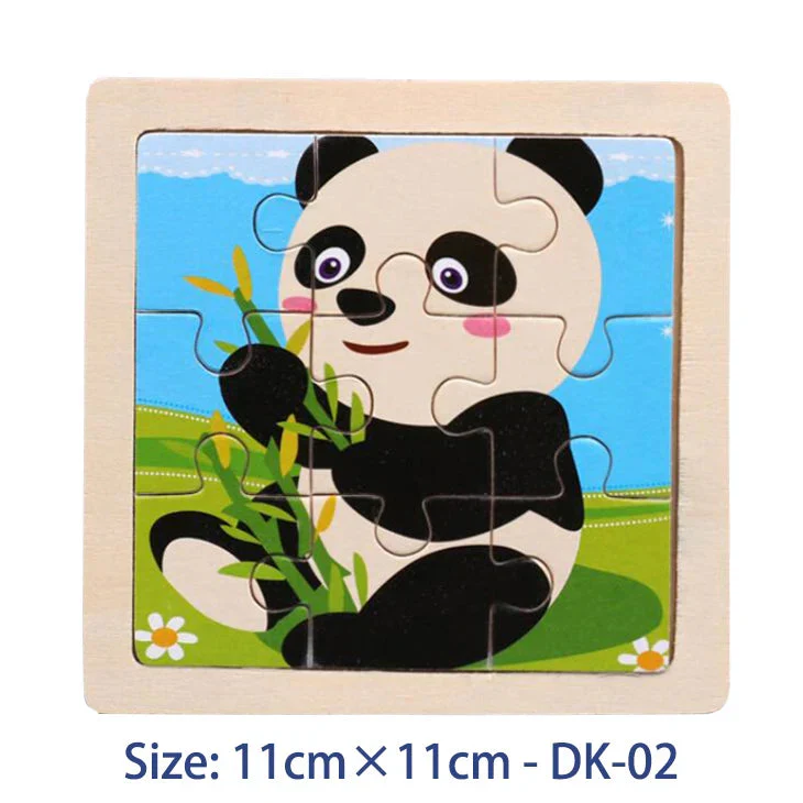 11cm/4.33in Kids Wooden Jigsaw Puzzle Games Cartoon Animal Vehicle Pattern Children Montessori Educational Toys - Image 18