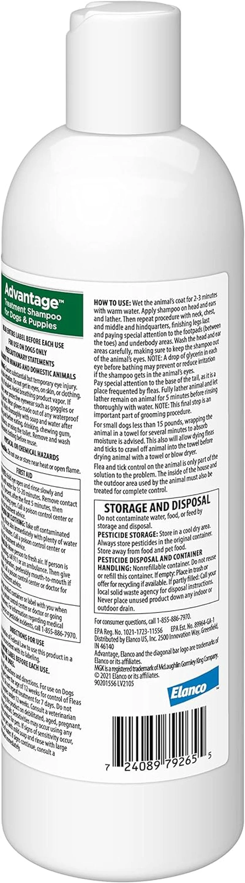 12 Oz Flea & Tick Shampoo for Puppies & Adult Dogs . - Image 2