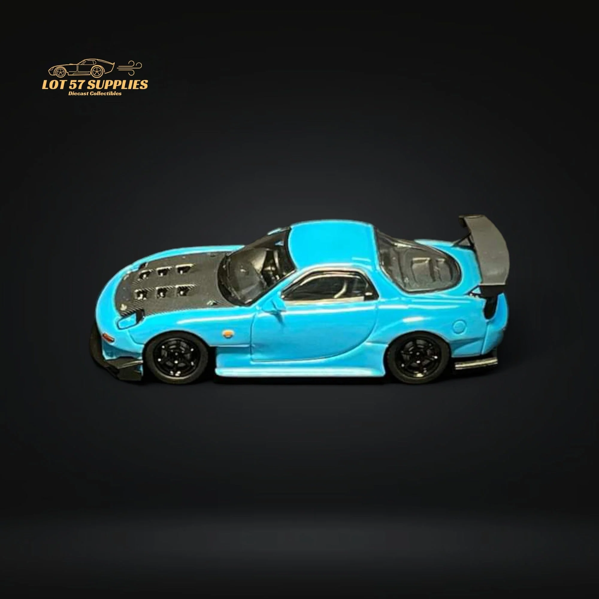 123 Hobby Mazda FD3S RX-7 Baby Blue 1:64 - Image 3