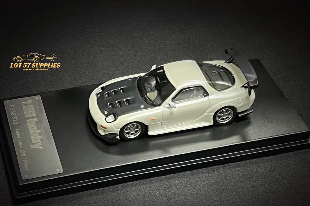 123 Hobby Mazda FD3S RX-7 Pearl White 1:64 - Image 3