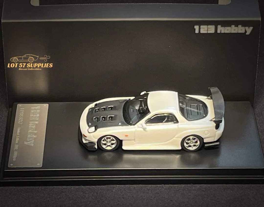 123 Hobby Mazda FD3S RX-7 Pearl White 1:64 - Image 4