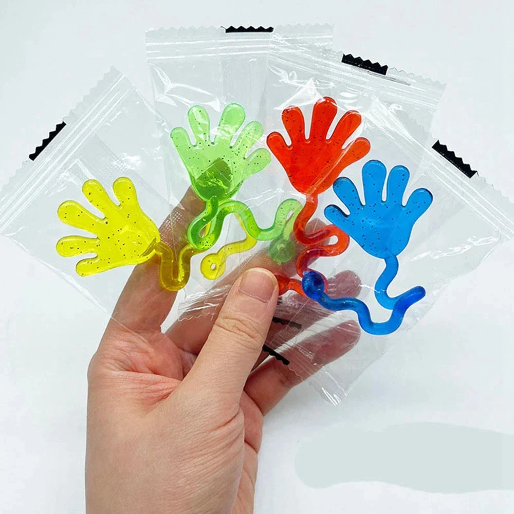 12PCS Glitter Sticky Hands Toys – Stretchy Sensory Party Favors - Image 5