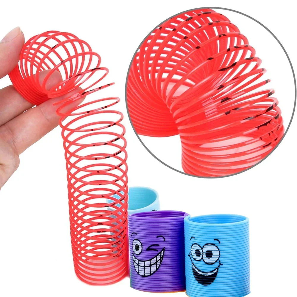 12PCS Smiling Face Rainbow Spring Toys – Mini Magic Coil Fidgets for Kids | Stress Relief Party Favors in Random Colors - Image 4