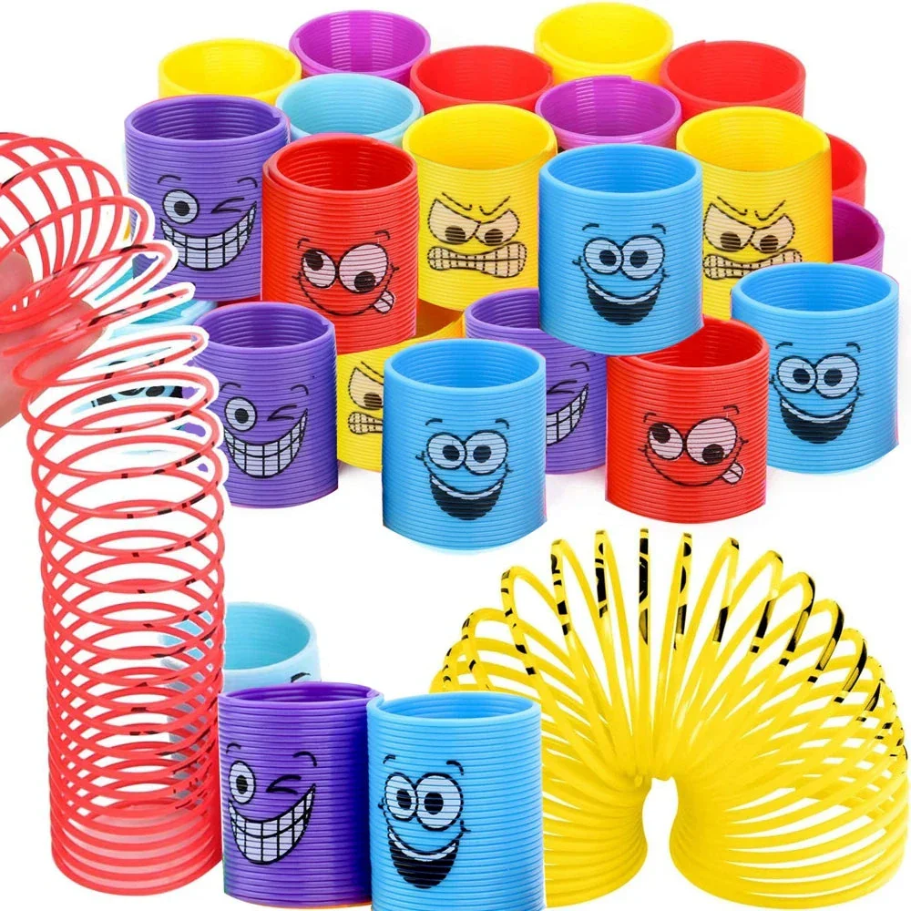 12PCS Smiling Face Rainbow Spring Toys – Mini Magic Coil Fidgets for Kids | Stress Relief Party Favors in Random Colors - Image 5